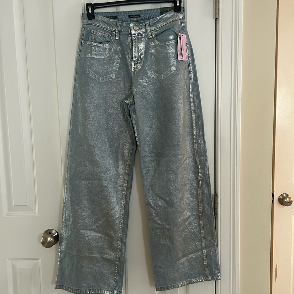 NWT, Wild Fable, High Rise/Baggy Metallic Jean, Size 6